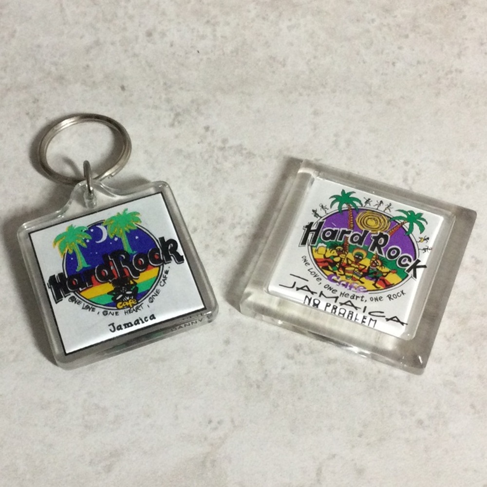 NWOT Jamaica Hard Rock Cafe keychain and magnet